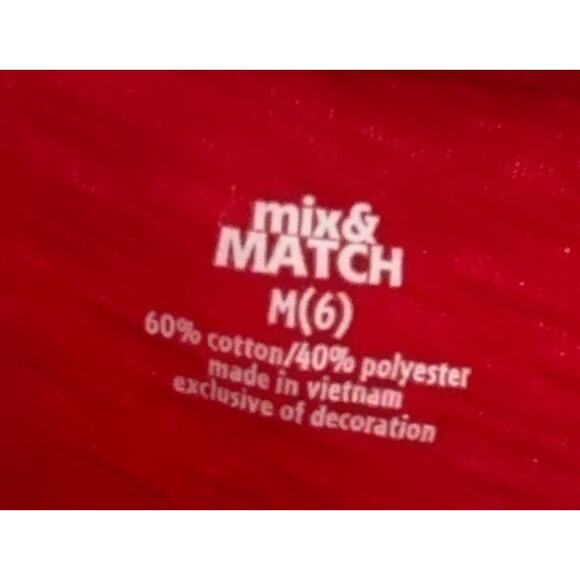 Mix & Match NWOT Red Round Neck Short Cap Girl’s T-shirt Size M (6) - Picture 5 of 5